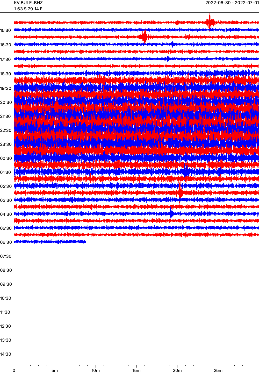 Live seismogram